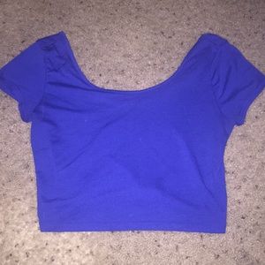 Royal blue crop top